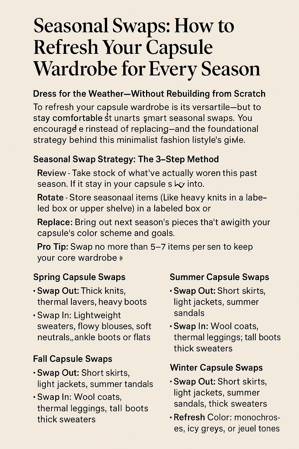 Refresh Your Capsule Wardrobe